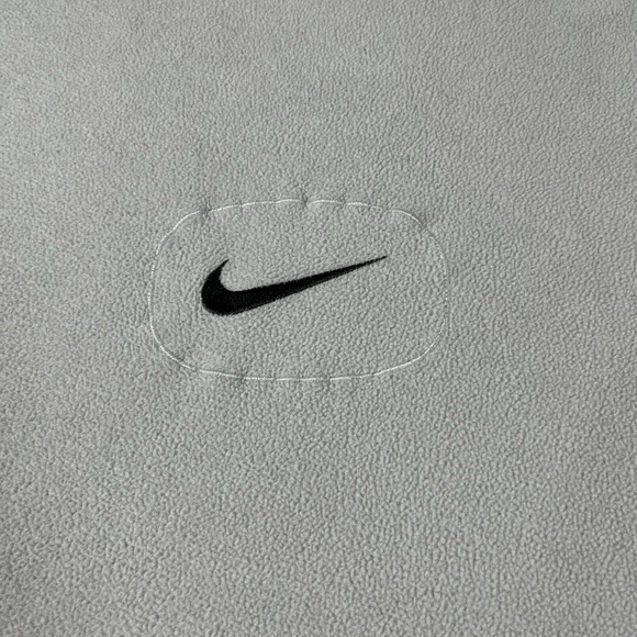 Nike Sweatshirt Mens XL Gray Fleece Crewneck Center Swoosh Y2K Vintage - Picture 4 of 16